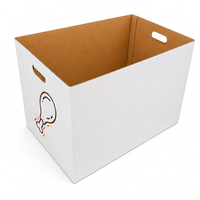 Caja de Papel Corrugado Plegable Personalizada para Comida para Llevar, Caja con Asa para Waffles, Caja para Sándwiches de Pollo
