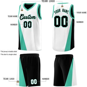 Uniforme de Baloncesto Personalizado Reversible Unisex para Adultos, Cuello en V, Sublimado, Absorbente de Humedad, 340 Gramos - Product Image 3