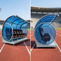 Banc de touche professionnel pour stade - Abri de luxe VIP pour joueurs, abri mobile professionnel pour football pour terrain de football et terrain d'entraînement TBX