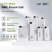 Batterie semi-solide rechargeable ULi 450Wh/kg haute densité, cellule en pochette 3.7V 36Ah pour drone et appareil de vol électrique