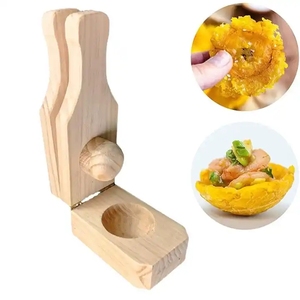 RTS 2 en 1 prensa de madera tocino Banana Smasher Maker cesta molde herramientas de cocina para taza de plátano relleno - Product Image 1