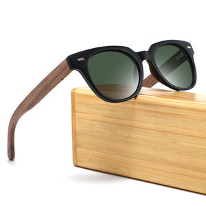 2025 nouveauté classique miroir nuances lunettes de soleil cadres ronds en bois lunettes de soleil usine en gros lunettes de soleil hommes - Product Image 6
