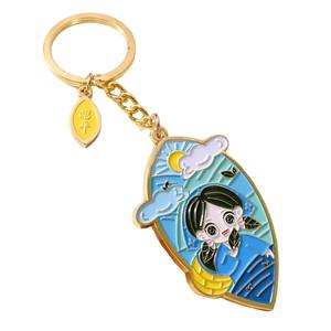 Custom Logos 2D & 3D Soft/Hard Enamel Lightweight High Quality Zinc Alloy Metal Keychains Alphabet & Cartoon Round <b>Keyrings</b> - Product Image 1