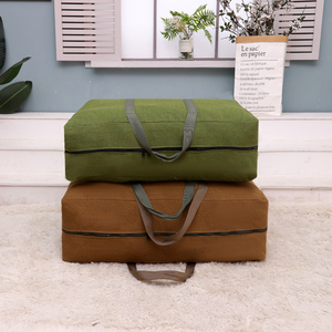 Sac de rangement de grande capacité Sac en toile robuste Literie imperméable Vêtements Sacs de rangement mobiles avec fermeture éclair renforcée - Product Image 4