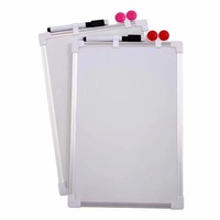 Tableau d'écriture double face effaçable pour enfants ZZ, pour la maison, le bureau et l'enseignement, en plastique, avec bord en aluminium, magnétique, modèle UV 20x30