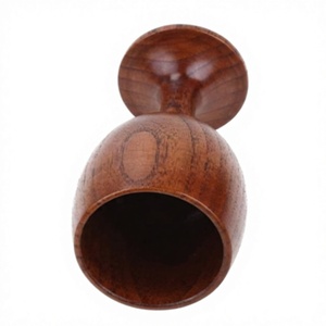 Verre à vin en bois massif écologique personnalisé, fait main, réutilisable, 250 ml, design moderne pour les fêtes - AZ ENTERPRISES Factory - Product Image 6