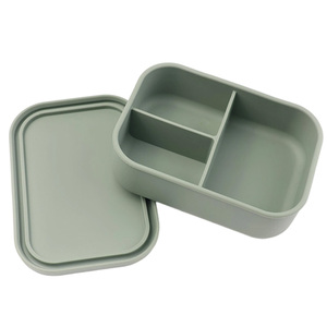 Food Grade Silicone <b>lunch</b> <b>box</b> Eco-Friendly Reusable <b>Lunch</b> <b>Box</b> BPA-Free Silicone Microwave Freezer Safe - Product Image 2