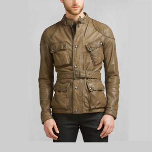 Chaquetas de Motocicleta Profesionales para Hombre, de Invierno, Tallas Grandes, de Cuero Genuino de Alta Calidad, Transpirables y Brillantes - Product Image 3