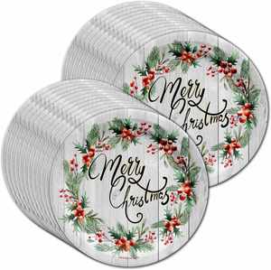 Disposal Paper <b>Plate</b> Pack Inches CMYK 9 Theme Party Decorations Christmas Holidays - Product Image 3