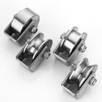 Rail de guidage en acier inoxydable 304 pour poulie suspendue en forme de U, à gorge en V, H, U, pour levage et guidage de câble métallique fixe