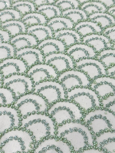 Bubuk debu <span class=keywords><strong>Glitter</strong></span> Bronzing busa manik-manik kain kasa canggih kustom gaun pernikahan kain jala - Product Image 4