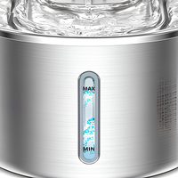Distributeur d'eau intelligent portable sans fil rechargeable en acier inoxydable de qualité alimentaire pour animaux de compagnie, conception détachable pour chats et chiens