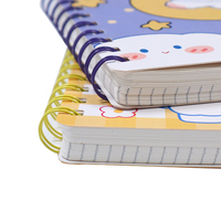 Cuaderno de bolsillo en espiral para chica, libreta pequeña kawaii respetuosa con el medio ambiente, bonita cubierta en blanco