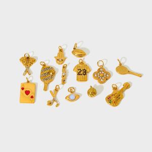 Pendentif en or 14 carats, sertissage clos, léger et confortable, prix B2B compétitif - Product Image 4