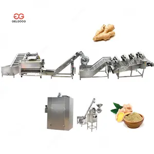 Food Grade Automatic Dehydration Drying Grinding Extract Ginger Powder Process Line