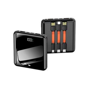 Banco de Energía Portátil de 10000mah 20000mah para Exteriores, Cargador Rápido con Cable USB y Logotipo Personalizado, Venta al Por Mayor de Fábrica - Product Image 1