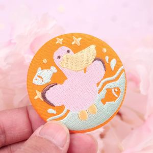 Customized Embroidered <b>Pins</b> Brooches Embroidered Tinplate Badge Tinplate Button <b>Metal</b> Tin <b>Pin</b> - Product Image 2