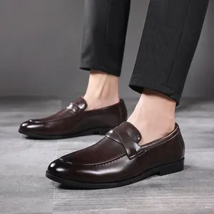 Chaussures noires décontractées pour hommes, chaussures de travail, pour tous les jours, de mariage, pointures