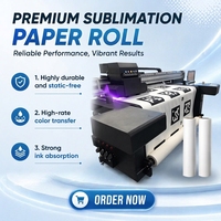 Papier de sublimation blanc 29 g/m² 48 pouces séchage rapide pour transfert thermique sur vêtements