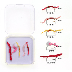 Pêche à la <span class=keywords><strong>mouche</strong></span> Kit de mouches avec boîte à mouches fliegenbinden San Juan Worm <span class=keywords><strong>Euro</strong></span> Nymphs Fliegenfischen Koder Wooly Bugger - Product Image 6