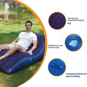 Outdoor <b>Inflatable</b> Flocking <b>Sofa</b> Tent Camping Use Household Mattress Lazy People Cross-border Portable Storage Eco-Friendly PVC - Product Image 3