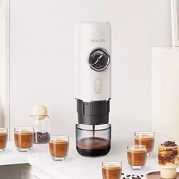 Machine à café portable OEM de style italien avec manomètre visuel, extraction de café en poudre et capsules, en acier inoxydable de qualité alimentaire