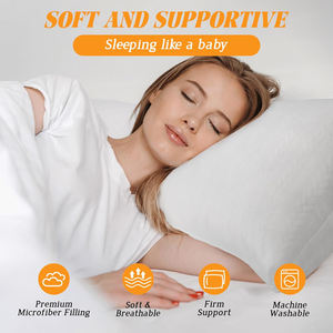 Almohadas de cama de bambú para dormir de <span class=keywords><strong>Hotel</strong></span> de 5 estrellas, 50x70cm, calidad de <span class=keywords><strong>Hotel</strong></span>, relleno alternativo, almohada de soporte firme mediana - Product Image 5