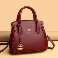 Tas Selempang Wanita Kapasitas Besar dengan Ritsleting, Model Tahun Baru, Kasual Modis, Tote Eropa-Amerika, Motif Rambut, Logo Generasi, Mewah