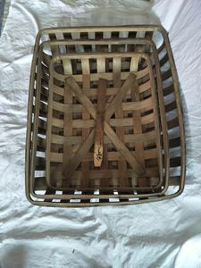 Set di 3 Cesti/Vassoi in Trucioli di Legno per Conservazione e Essiccazione del Tabacco, Produzione Industriale - Product Image 1