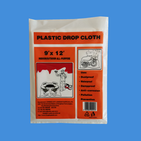 Feuille de poussière en plastique gaufré à usage multiple, 4m x 5m, pour le bricolage et les travaux de peinture