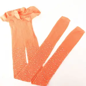 Kids Little Girls Baby Fishnet Stockings Pantyhose Rhinestone Tights Glitter Bling Legging Mesh Transparent Socks