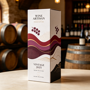 Boîte à vin en carton recyclable imperméable avec lamination mate esthétique personnalisée Vin de <span class=keywords><strong>Prestige</strong></span> Cabernet, production 72H - Product Image 3