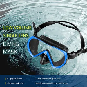 ALOMA 2024 スイミング マスク シュノーケリング マスク 大人用 低容量 フレームレス スキューバ ダイビング マスク