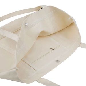 Tùy chỉnh mua sắm phụ nữ quá khổ Túi xách công suất lớn dài ngắn đôi xử lý Tote tái sử dụng quá khổ bông vải túi - Product Image 3