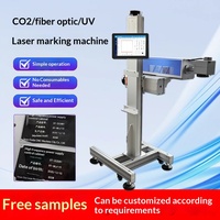 Machine de marquage laser volante pour sacs d'emballage en verre/plastique/métal/acier inoxydable ; Système d'étiquetage en ligne entièrement automatique