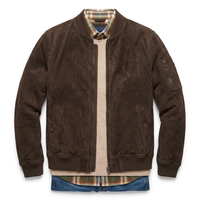 Veste d'hiver décontractée pour homme, coupe ajustée, respirante, coupe-vent, écologique, col rond, fermeture éclair, doublure fine en sherpa, vente en gros