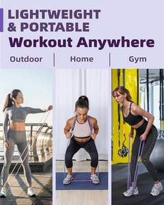 Lot de 5 bandes de résistance élastiques pour fitness, entraînement corporel et assistance aux tractions - Product Image 5