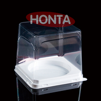 Boîte à desserts d'emballage alimentaire en plastique transparent PVC & PET personnalisable avec couvercle pour gâteau emballage en plastique transparent personnalisé
