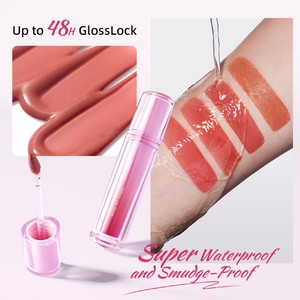 Lápiz labial líquido mate de larga duración a prueba de agua vegana de doble extremo 4 en 1 de etiqueta privada con suero de labios brillante de alto brillo - Product Image 2