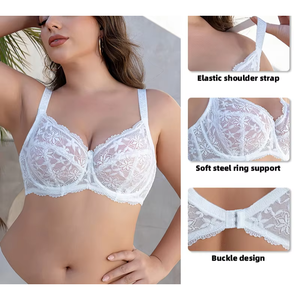 Sujetador push-up de encaje suave para mujer, con tirantes ajustables, transpirable, cómodo, sexy, ropa interior diaria. - Product Image 3