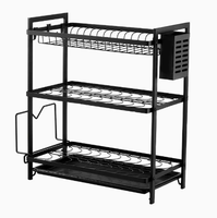 Égouttoir à vaisselle moderne en métal, à prix abordable, pour porte d'armoire de cuisine, avec étagère de rangement