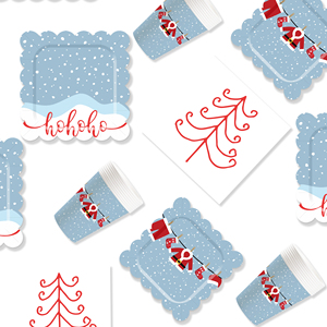 DAMAI - Vajilla Desechable de Papel para Fiestas de Navidad, Personalizada y de Venta Caliente, con Platos para Postre y Cena - Product Image 5