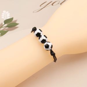 Bracelet perlé personnalisé pour les fans de baseball, softball et football, bijoux en corde tressée faits à la main, cadeaux - Product Image 4