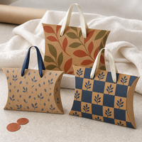 Boîte à oreiller personnalisée élégante pour écharpe, chaussettes, sous-vêtements, vêtements, accessoires, emballages en papier pour la vente au détail