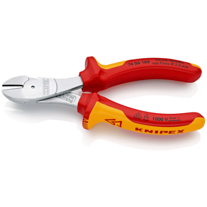 คีมตัดเฉียงสำหรับงานหนัก KNIPEX 74 06 160 พร้อมด้ามจับหุ้มฉนวนและด้ามจับแบบหลายชิ้นส่วน - Product Image 2