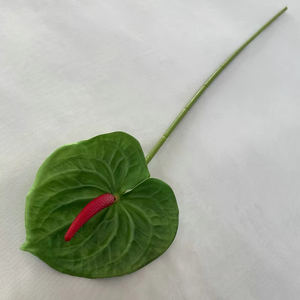 Vente en gros de feuilles vertes artificielles, clématites, feuilles de fleurs artificielles <span class=keywords><strong>série</strong></span> verte pour décoration de mariage à la maison - Product Image 6