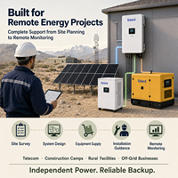 Système d'énergie hybride solaire diesel à haute efficacité entièrement certifié, batterie LiFePO4, onduleur hybride hors réseau/raccordé au réseau