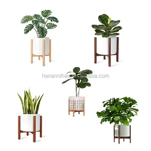 Kleurrijke Mid Century Moderne Plant Stand Indoor Verstelbare Tall Plant Stand Houder