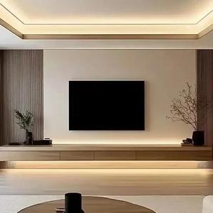 2026 New Modern Simple Wooden <b>Tv</b> Cabinet Coffee Table Combination Light Luxury for Small Apartment Living Room Floor <b>Tv</b> - Product Image 2