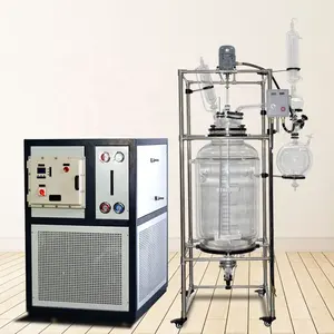 Uap kimia distilasi 200 liter ekstrak herbal 200 liter 200L reaktor tekanan kaca jaket anti-bekas
